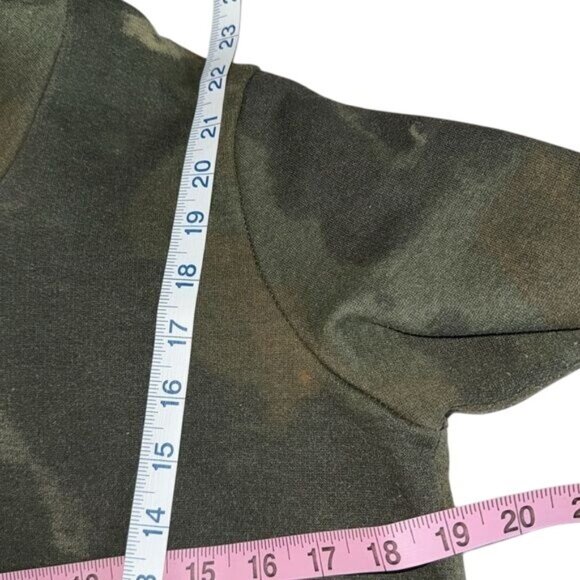 Camo Hoodie Sweatshirt With Kangaroo Pocket & Drawstring Hood - Picture 10 of 10